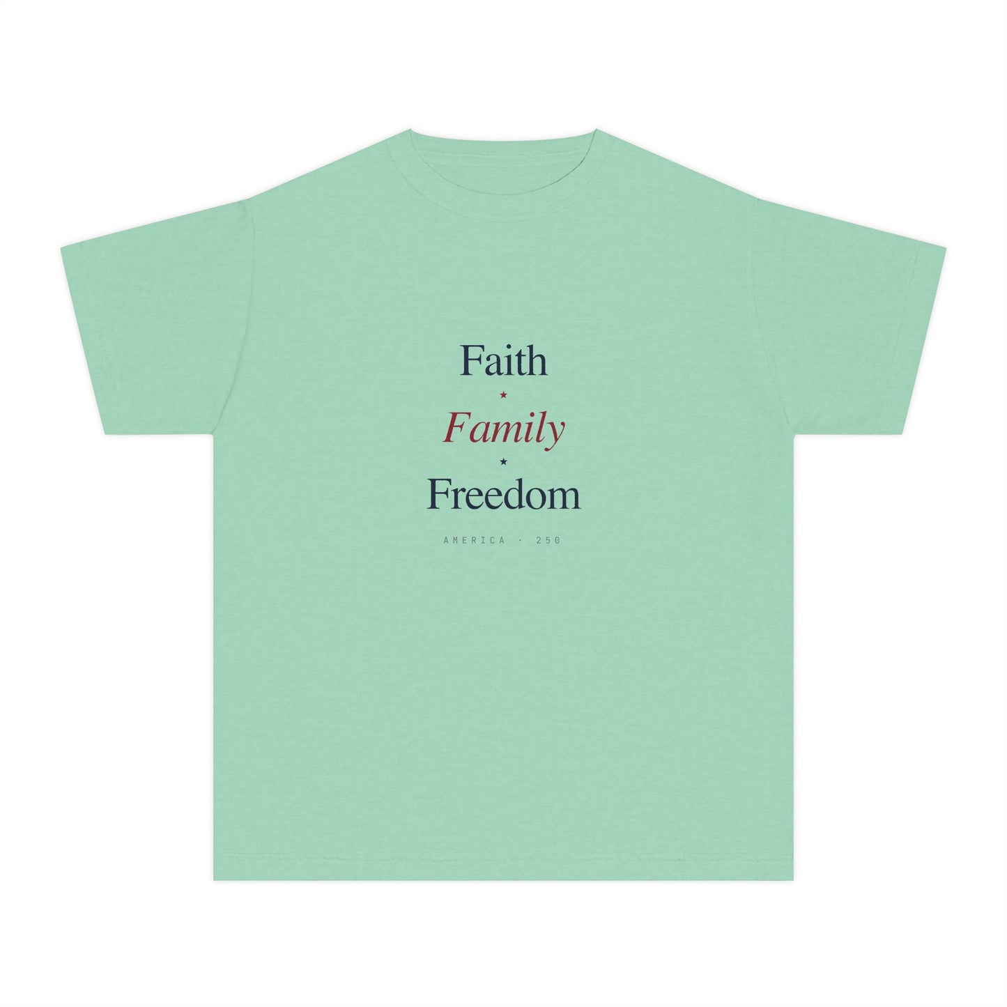 Youth Tee – "Faith Family Freedom" T‑Shirt