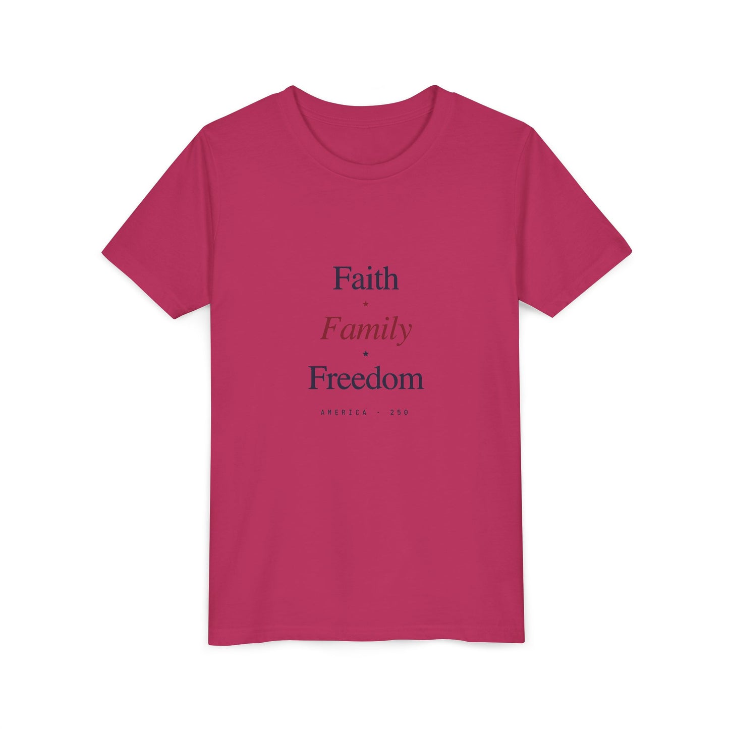 Youth Tee - "Faith Family Freedom" Kids T‑Shirt