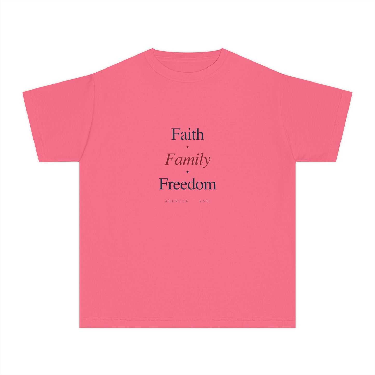 Youth Tee – "Faith Family Freedom" T‑Shirt