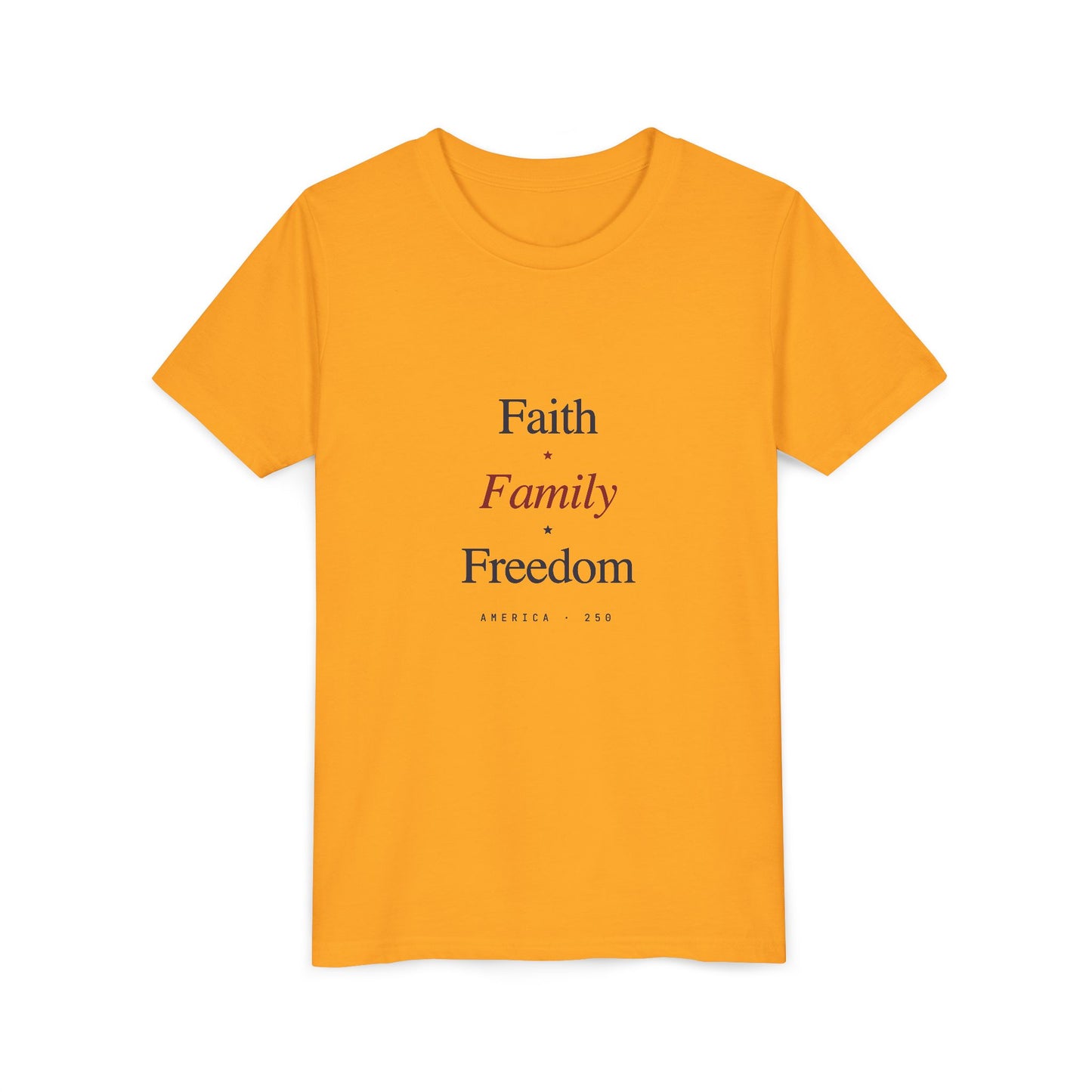Youth Tee - "Faith Family Freedom" Kids T‑Shirt