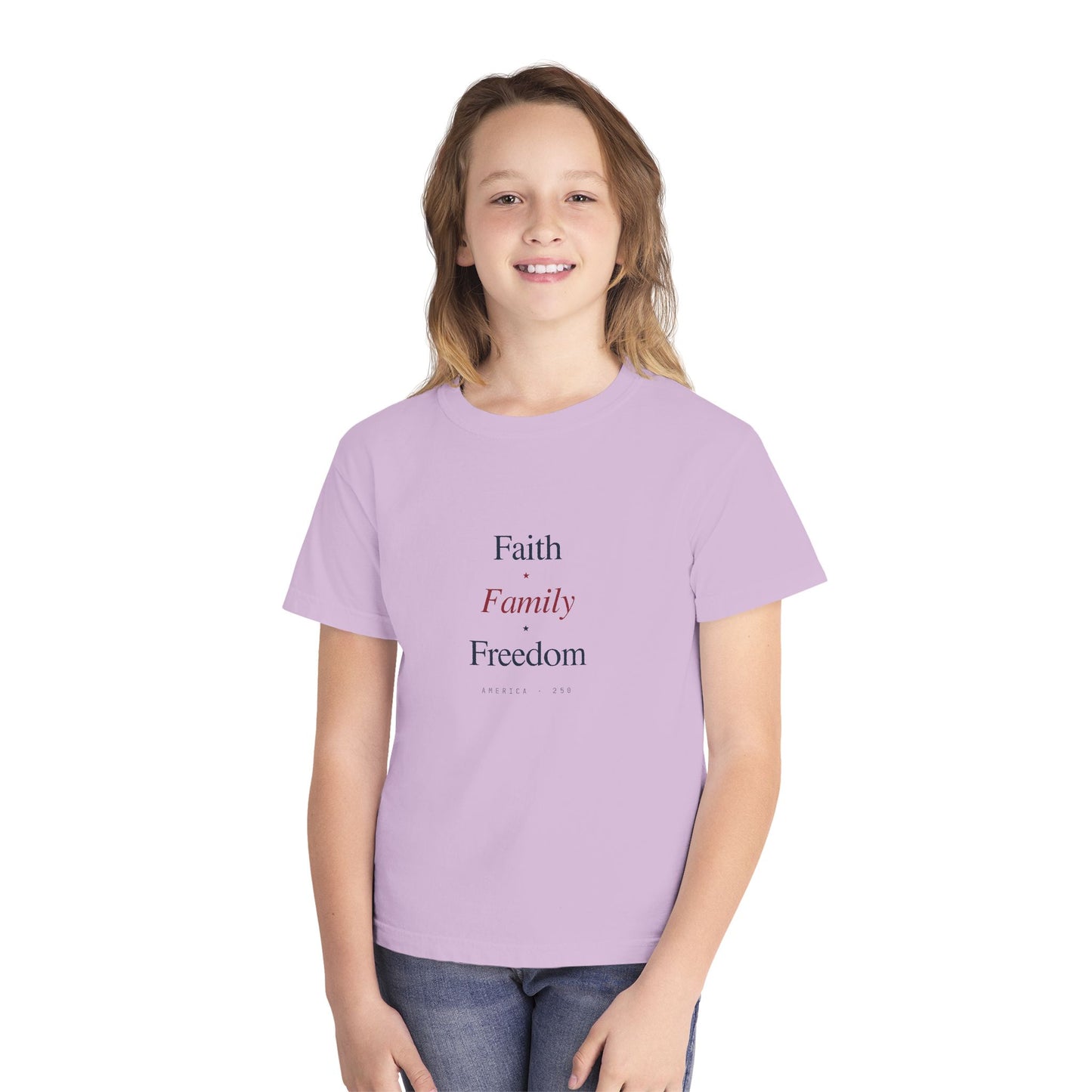 Youth Tee – "Faith Family Freedom" T‑Shirt