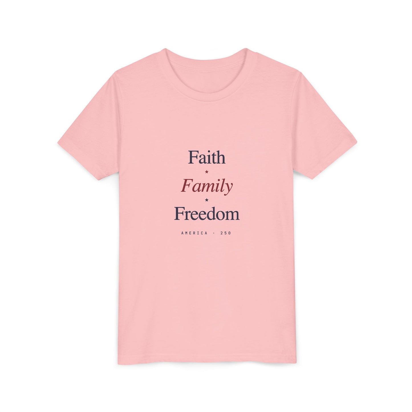 Youth Tee - "Faith Family Freedom" Kids T‑Shirt