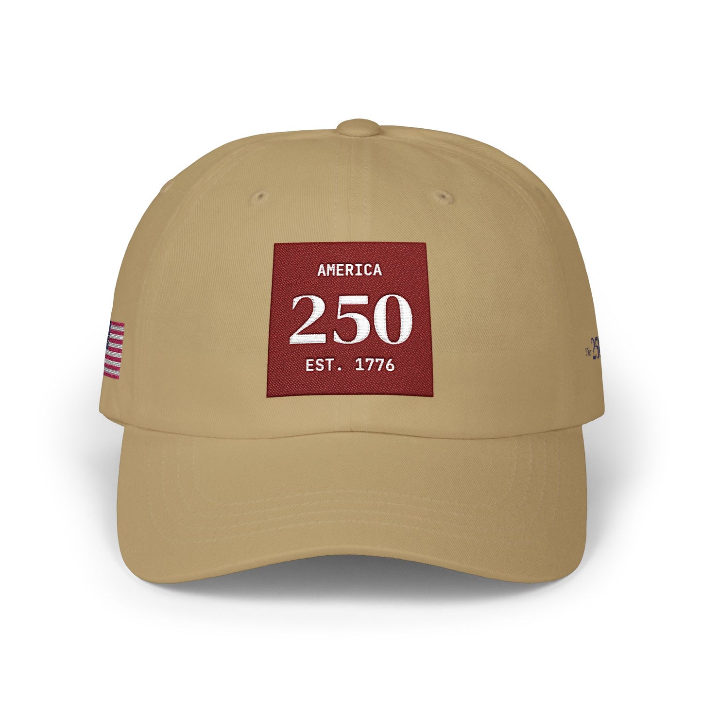 America 250 Dad Cap - 'Est. 1776' - USA Flag - 2026 Embroidered Baseball Hat