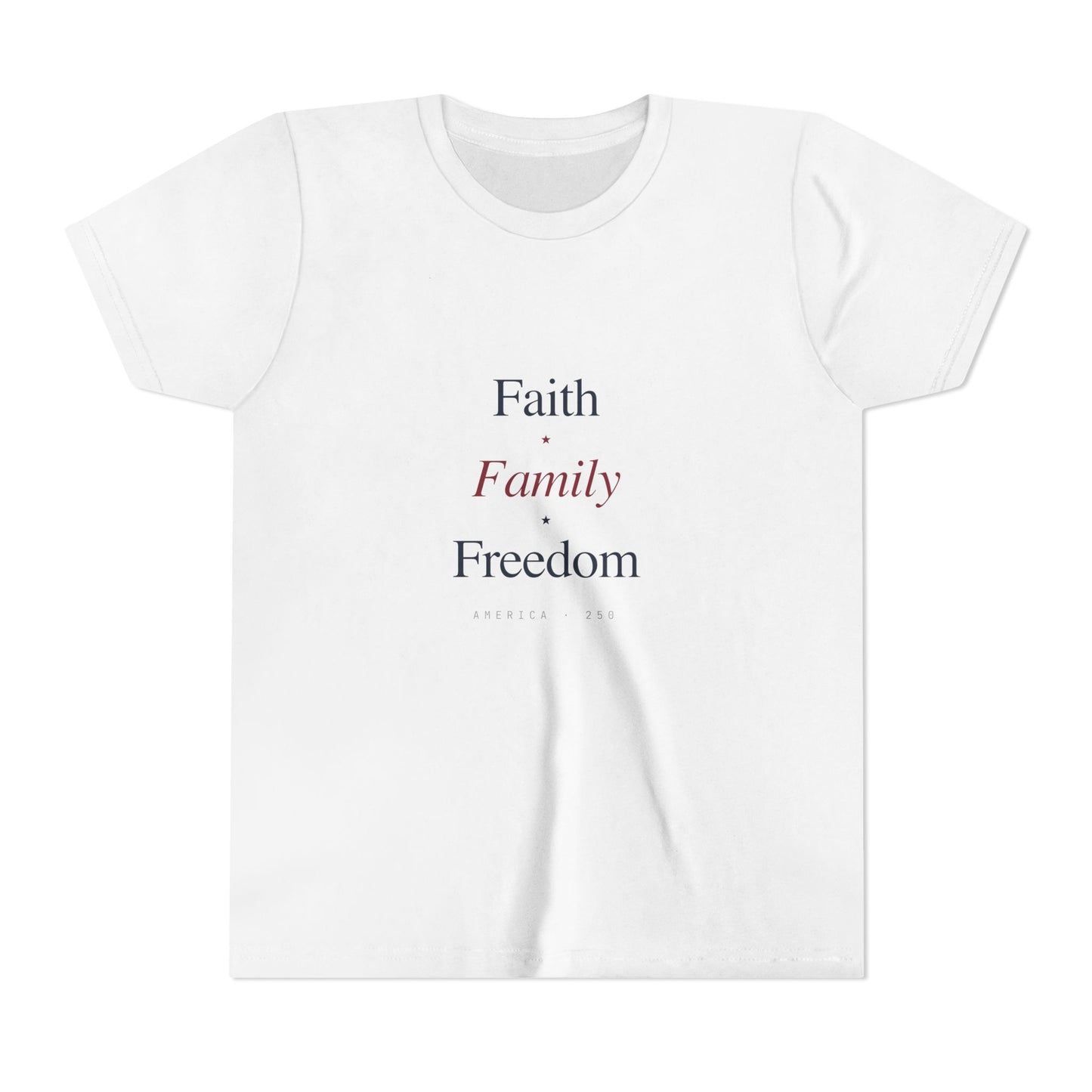 Youth Tee - "Faith Family Freedom" Kids T‑Shirt