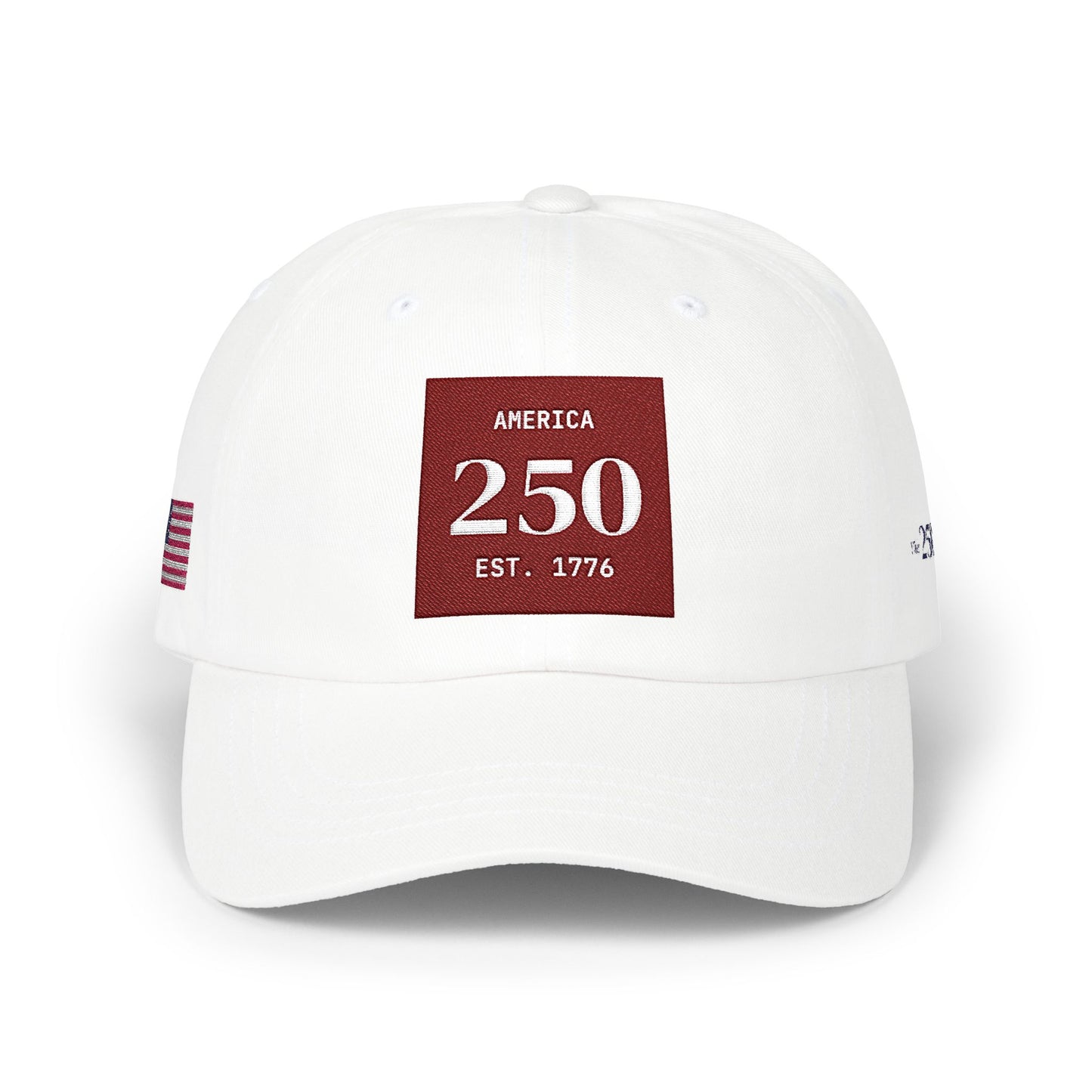 America 250 Dad Cap - 'Est. 1776' - USA Flag - 2026 Embroidered Baseball Hat