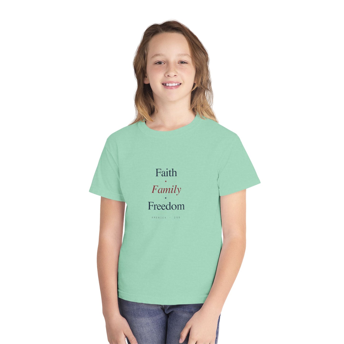Youth Tee – "Faith Family Freedom" T‑Shirt