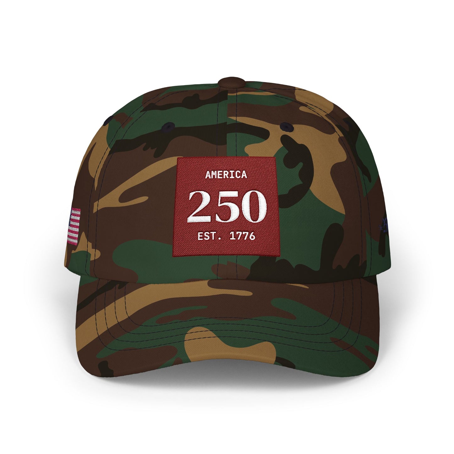 America 250 Dad Cap - 'Est. 1776' - USA Flag - 2026 Embroidered Baseball Hat