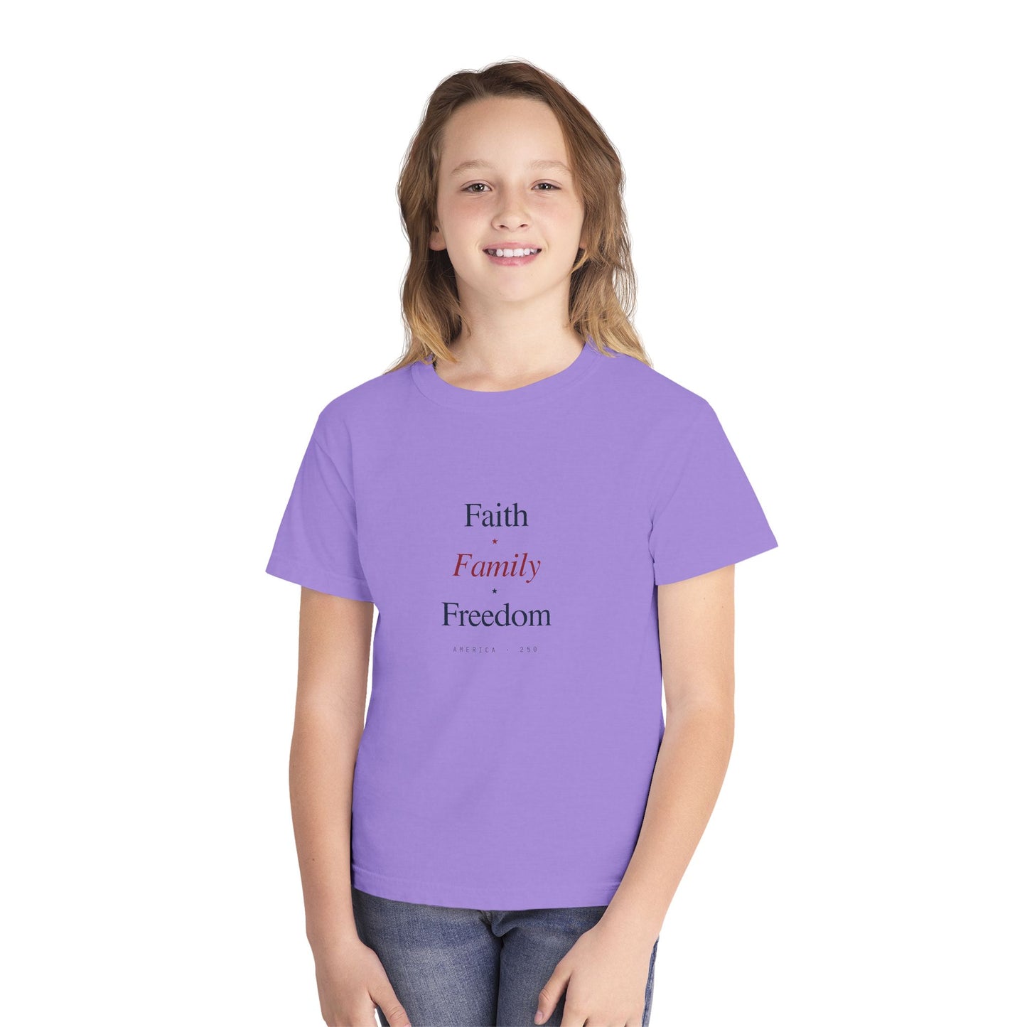 Youth Tee – "Faith Family Freedom" T‑Shirt