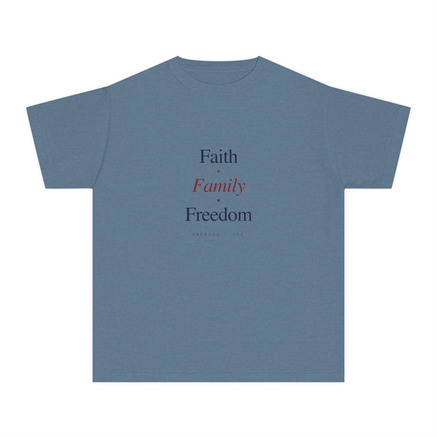 Youth Tee – "Faith Family Freedom" T‑Shirt