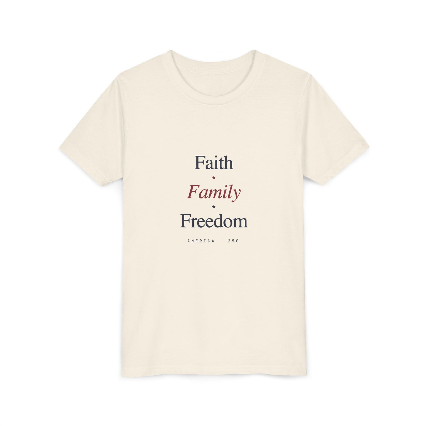 Youth Tee - "Faith Family Freedom" Kids T‑Shirt