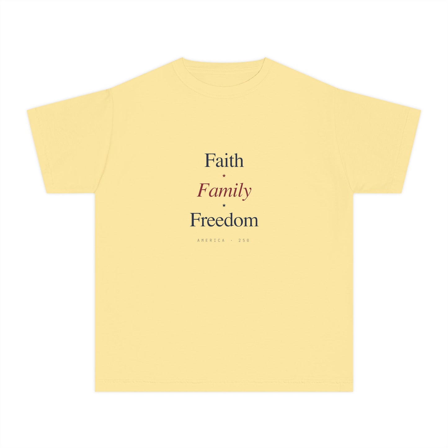 Youth Tee – "Faith Family Freedom" T‑Shirt