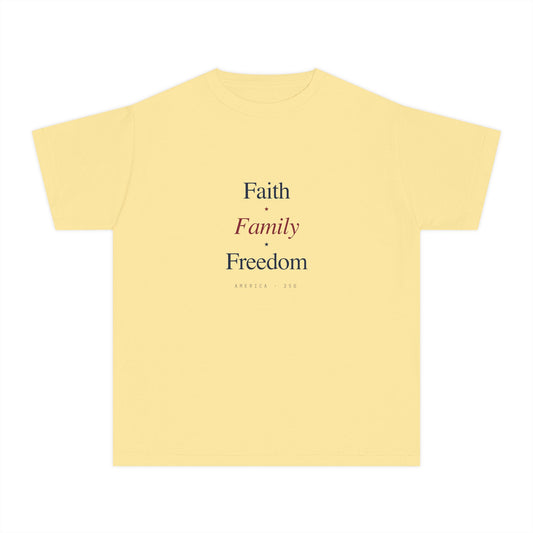 Youth Tee – "Faith Family Freedom" T‑Shirt
