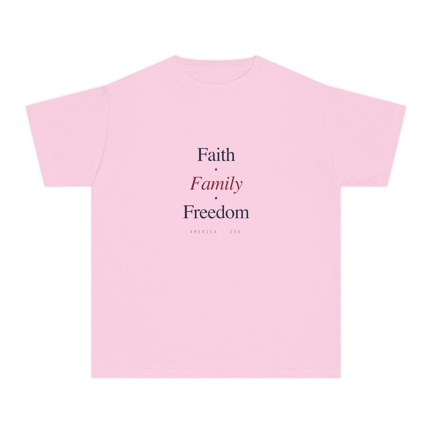 Youth Tee – "Faith Family Freedom" T‑Shirt