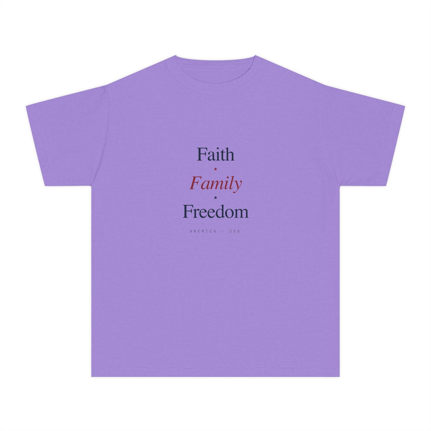 Youth Tee – "Faith Family Freedom" T‑Shirt