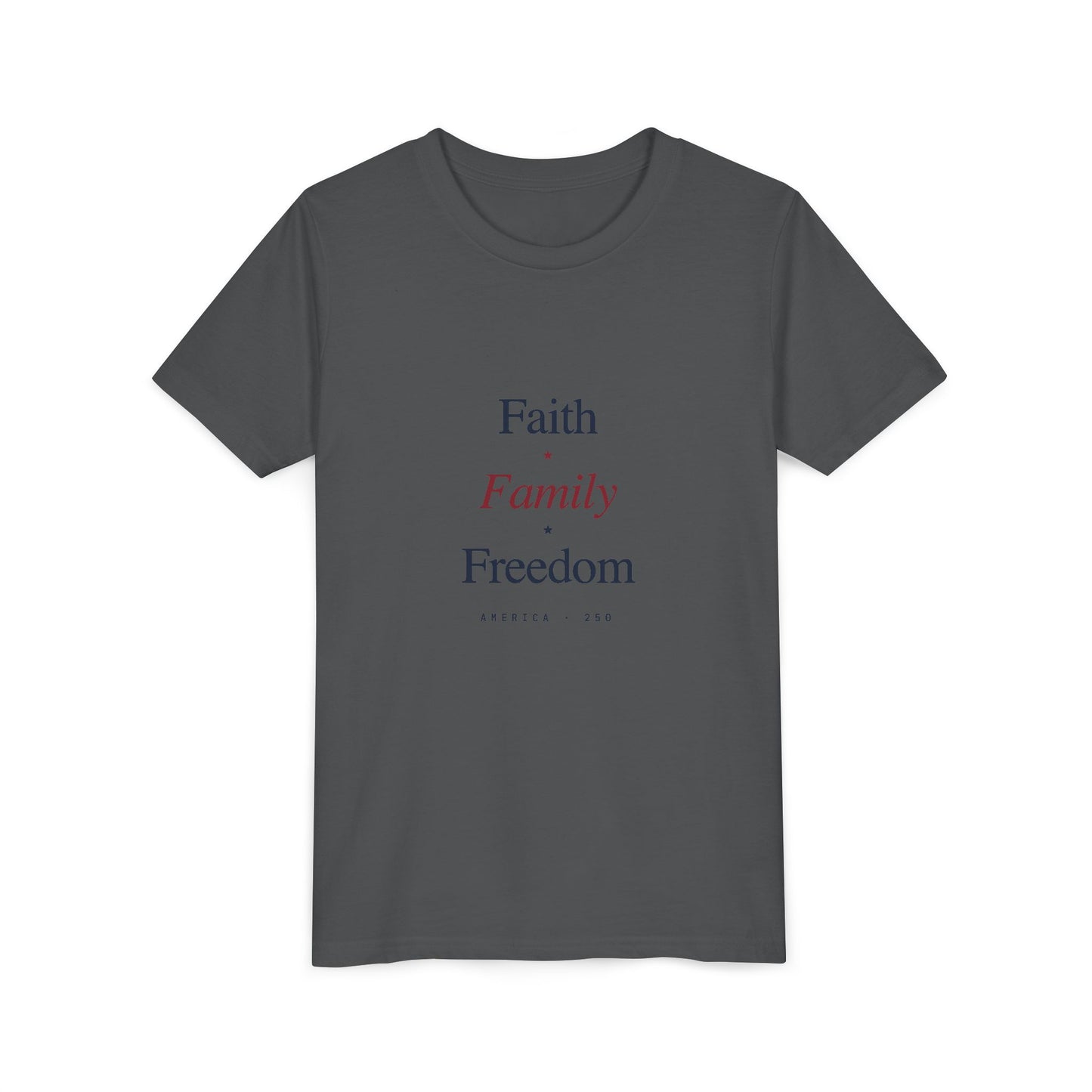 Youth Tee - "Faith Family Freedom" Kids T‑Shirt