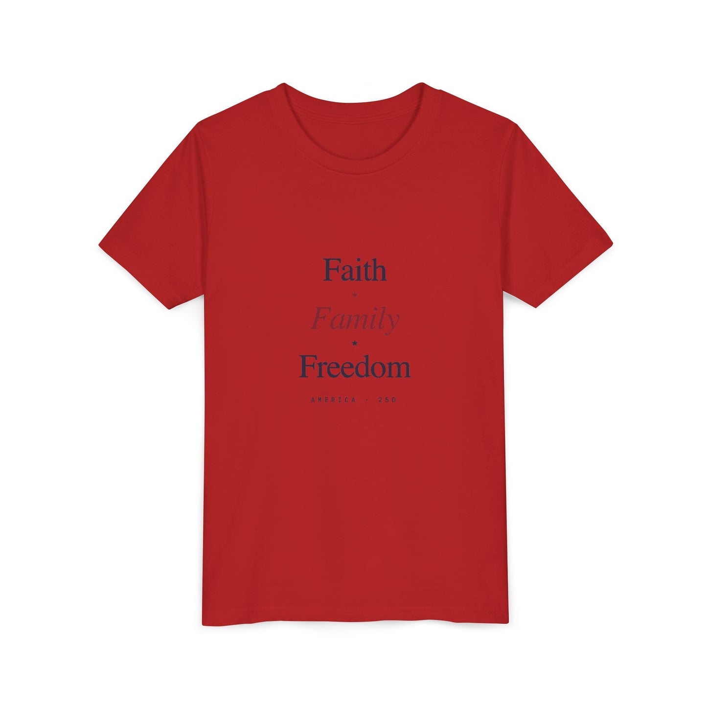Youth Tee - "Faith Family Freedom" Kids T‑Shirt