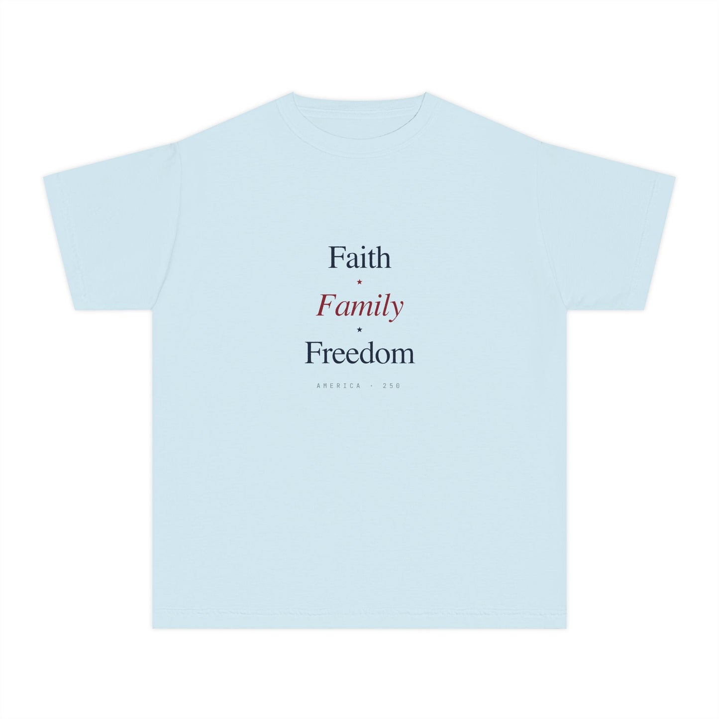 Youth Tee – "Faith Family Freedom" T‑Shirt