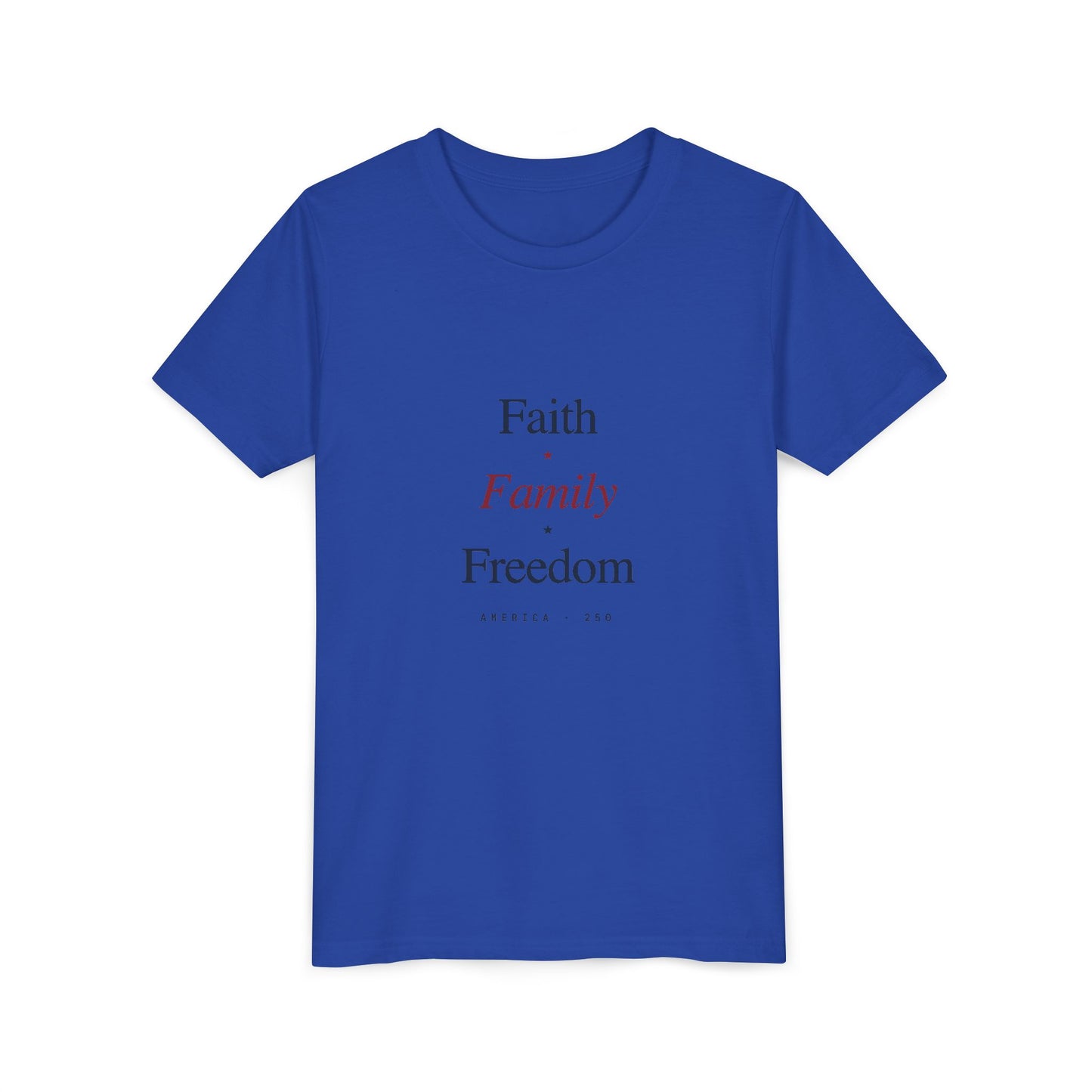 Youth Tee - "Faith Family Freedom" Kids T‑Shirt