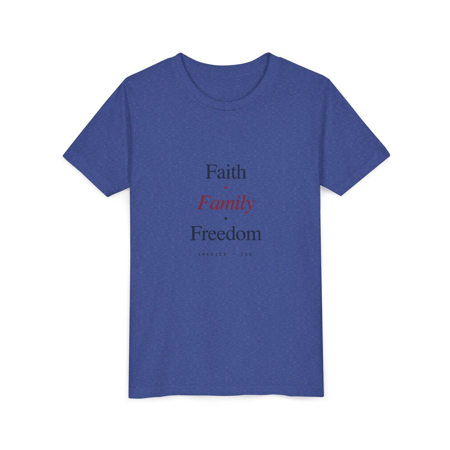 Youth Tee - "Faith Family Freedom" Kids T‑Shirt