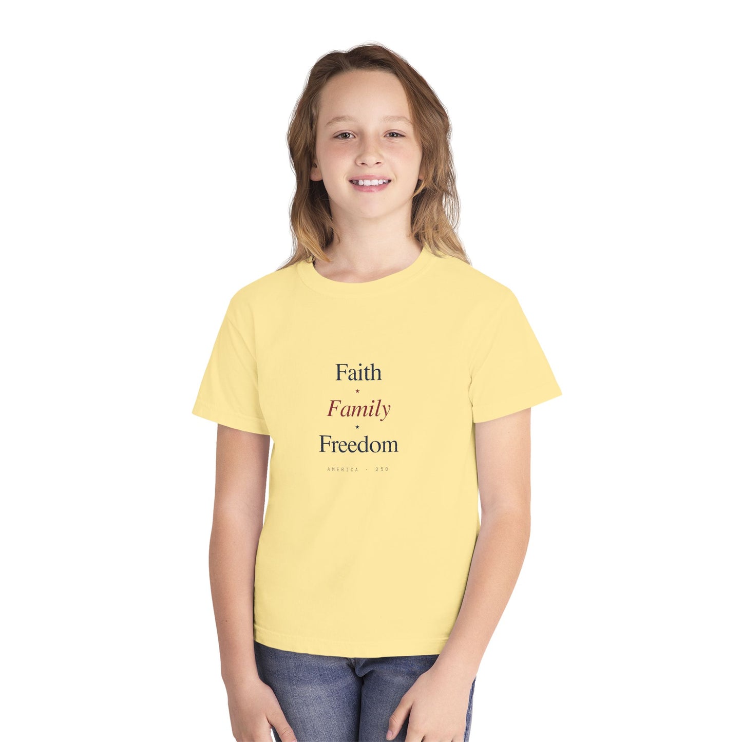 Youth Tee – "Faith Family Freedom" T‑Shirt