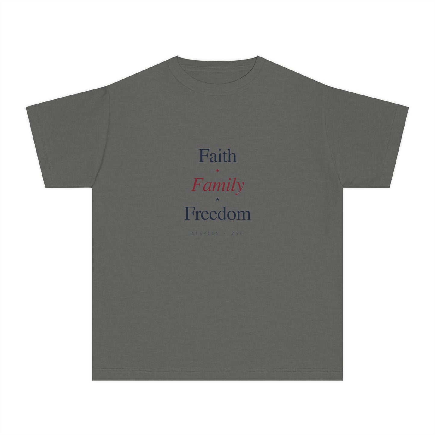 Youth Tee – "Faith Family Freedom" T‑Shirt